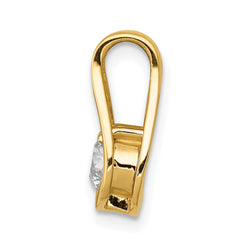 14k Complete 4.7mm AA Diamond Teardrop-Shape Slide Fits up to 3mm Regular/6mm Fancy or Reversible Omega