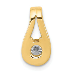 14k Complete 4.7mm AA Diamond Teardrop-Shape Slide Fits up to 3mm Regular/6mm Fancy or Reversible Omega