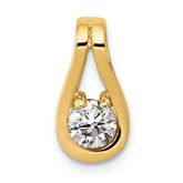 14k Complete 4.7mm AA Diamond Teardrop-Shape Slide Fits up to 3mm Regular/6mm Fancy or Reversible Omega
