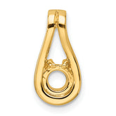 14k Holds 4.7mm Stone Teardrop-Shape Slide Mounting (No Stone Included) Fits up to 3mm Regular/6mm Fancy or Reversible Omega