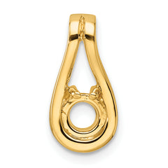 14k Holds 4.7mm Stone Teardrop-Shape Slide Mounting (No Stone Included) Fits up to 3mm Regular/6mm Fancy or Reversible Omega