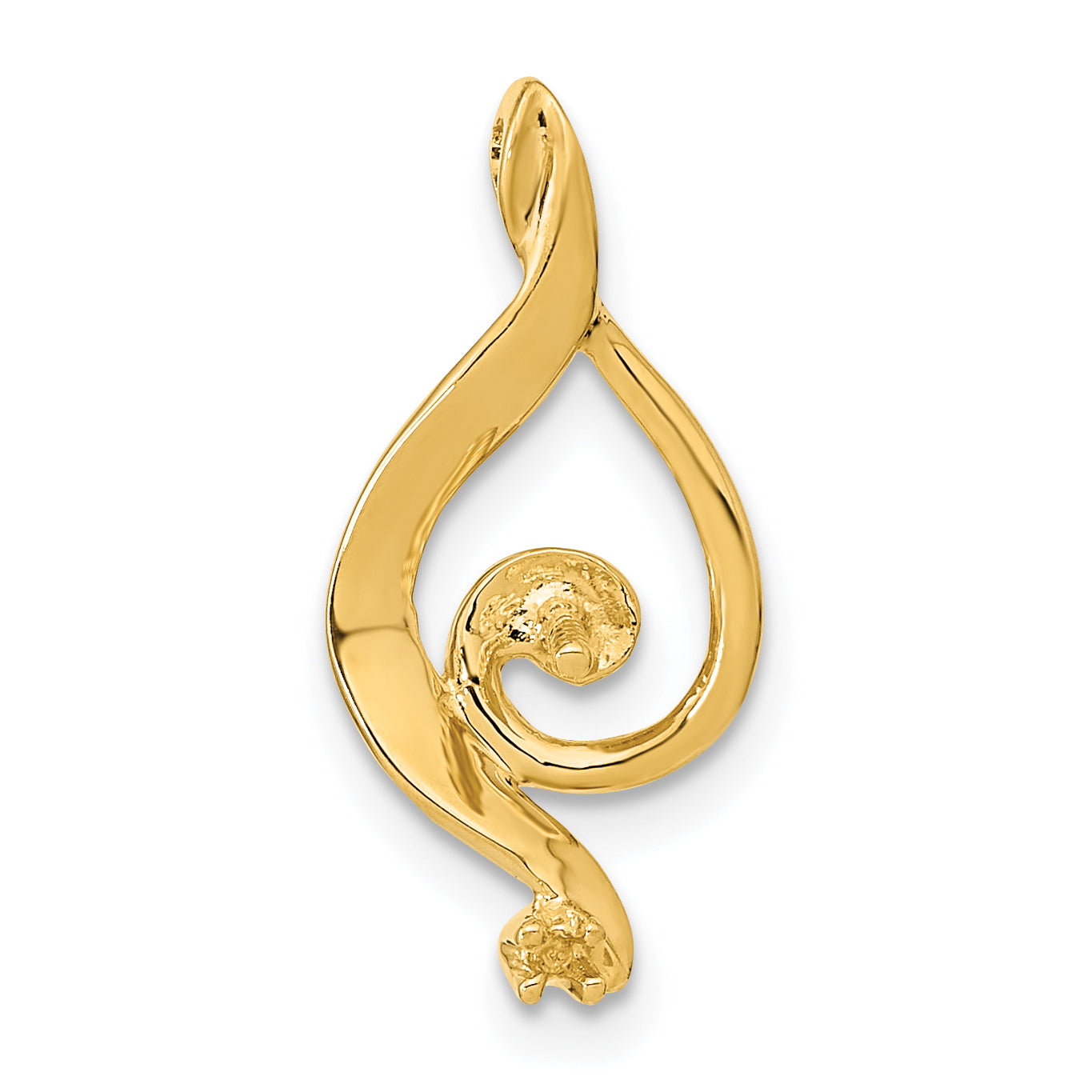 14k Pearl Pendant and Diamond Mounting (No Stone Included)