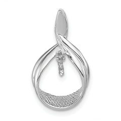 14k White Gold Pearl Pendant Mounting (No Stone Included)