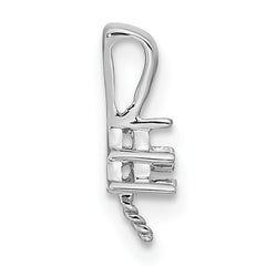 14k White Gold Pearl and Diamond Pendant Mounting (No Stone Included)