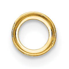 14k 5mm Round Stone Bezel Pendant Mounting (No Stone Included)