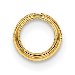 14k 6mm Round Stone Bezel Pendant Mounting (No Stone Included)