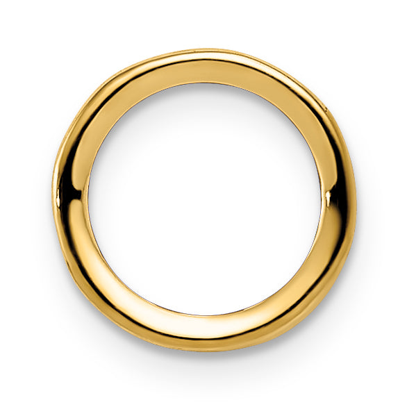 14k 6mm Round Stone Bezel Pendant Mounting (No Stone Included)