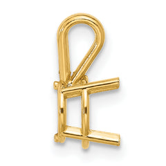 14k 7mm Round Stone Pendant Mounting (No Stone Included)