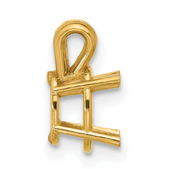 14k 7x5mm Oval Stone Pendant Mounting (No Stone Included)