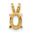 14k 7x5mm Oval Stone Pendant Mounting (No Stone Included)