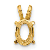 14k 7x5mm Oval Stone Pendant Mounting (No Stone Included)