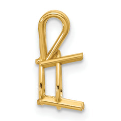 14k 8x5mm Pear Stone Pendant Mounting (No Stone Included)