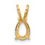 14k 9x6mm Pear Stone Pendant Mounting (No Stone Included)