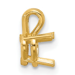 14k 5mm Heart Stone Pendant Mounting (No Stone Included)