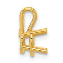 14k 6mm Heart Stone Pendant Mounting (No Stone Included)