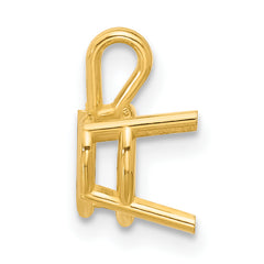 14k 7mm Heart Stone Pendant Mounting (No Stone Included)