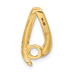 14k 4mm Round Stone Chain Slide Mounting (No Stone Included)