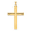 Line Cross Pendant in 14K Yellow Gold, 35mm - Sophia Jewelers