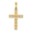 14k Polished Solid Cross Pendant