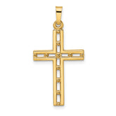 14k Polished Solid Cross Pendant