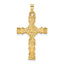 Fancy Cross Pendant in 14K Yellow Gold, 35mm - Sophia Jewelers