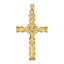 14k Polished Solid Fancy Design Cross Pendant