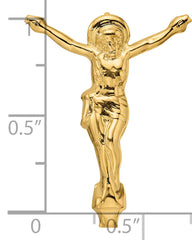 14k Polished Solid Risen Christ Chain Slide