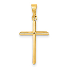 14K Polished Cross Pendant