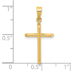 14K Polished Cross Pendant