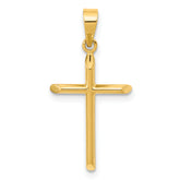14K Polished Cross Pendant