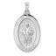 St. Jude Thaddeus Medal Oval Pendant in 14K White Gold, 30mm - Sophia Jewelers
