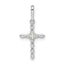 14k White Gold CZ Cross Pendant