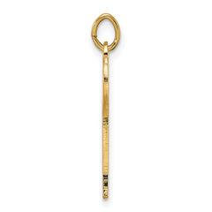 14k Polished Solid Chai Symbol Pendant