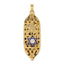14k Polished Mezuzah Enameled Star Pendant