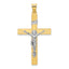 INRI Crucifix Cross Pendant in 14K Two-Tone Gold, 48mm - Sophia Jewelers