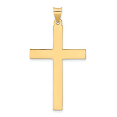 14k Polished Solid Cross Pendant