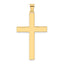 14k Polished Solid Cross Pendant
