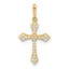 14k Polished CZ Passion Cross Pendant