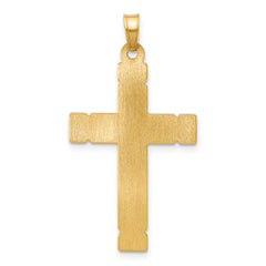 14k Two-Tone Hollow INRI Crucifix Pendent