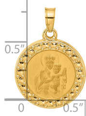 14K Hollow Our Lady of Mt Carmel Medal