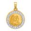 14k and Rhodium Hollow Lady of Sorrows Pendant