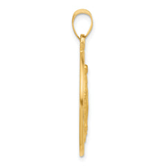 14k Polished and Satin Solid Miraculous Mary Plain Back Medal