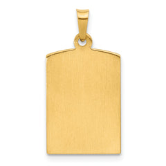 14K Rectangular Hollow Miraculous Medal