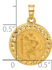 14K Hollow St. Christopher Medal