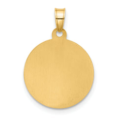 14K with White Rhodium Hollow St. Christopher Medal