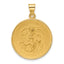 Large St. Michael Medal Round Pendant in 14K Yellow Gold, 32mm - Sophia Jewelers
