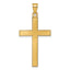 Florentine-Finish Cross Pendant in 14K Yellow Gold, 43mm - Sophia Jewelers