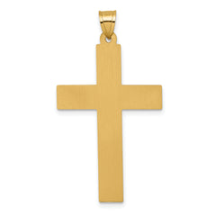 14k Polished And Textured Latin Cross Pendant