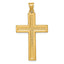 Latin Cross Pendant in 14K Yellow Gold, 45mm Textured - Sophia Jewelers