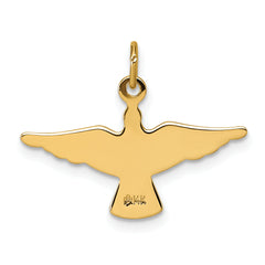 14k Polished Flying Dove Pendant